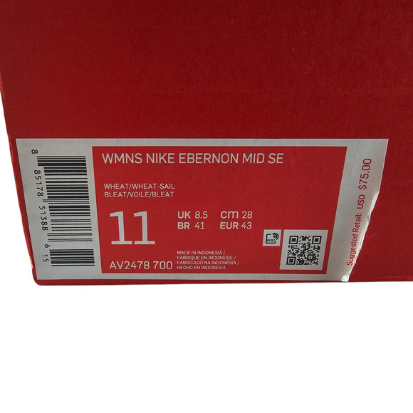 Nike Sneakers Women's 11 Ebernon Wheat Tan Mid High Tops Leather NWT - Picture 15 of 15